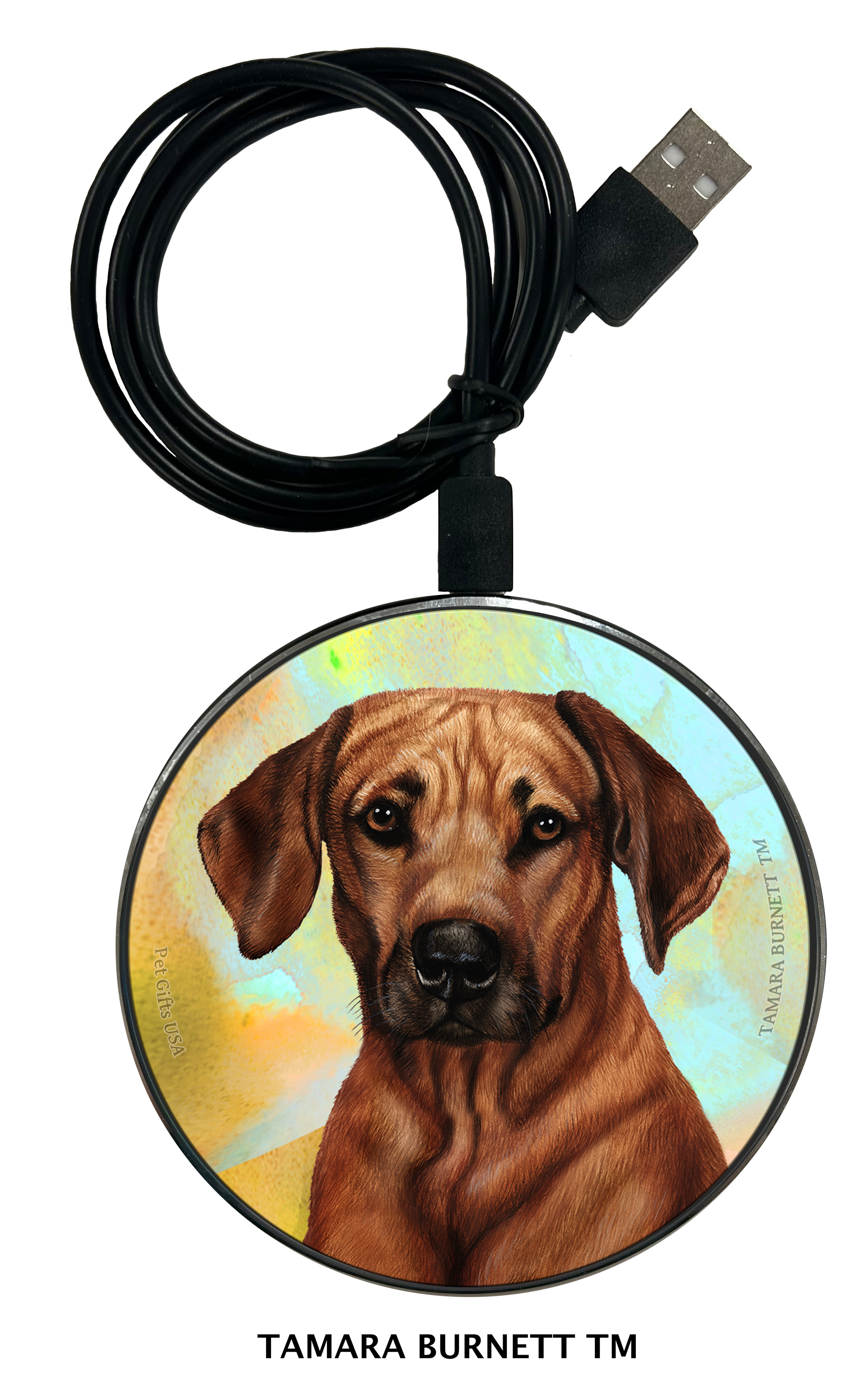 An image of product 29980 - Rhodesian Ridgeback - Zoomies Phone Charger